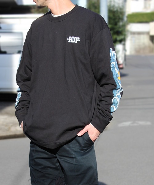 【セール】【HUF】ハフ ROGUE WAVE L/S TEE ロングスリーブTシャツ TS02098（Tシャツ/カットソー）｜HUF（ハフ）