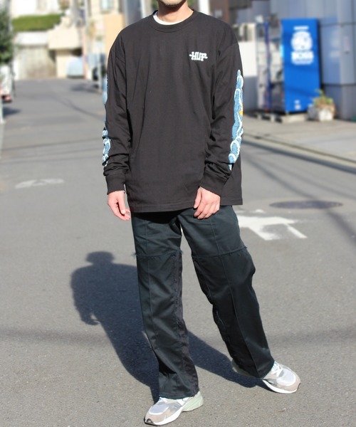 HUF(ハフ)の「【HUF】ハフ ROGUE WAVE L/S TEE ロングスリーブTシャツ TS02098(Tシャツ/カットソー・メンズ・ブラック/クリーム・S/M/L/XL)」の9枚目の写真