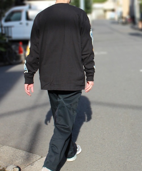 HUF(ハフ)の「【HUF】ハフ ROGUE WAVE L/S TEE ロングスリーブTシャツ TS02098(Tシャツ/カットソー・メンズ・ブラック/クリーム・S/M/L/XL)」の5枚目の写真