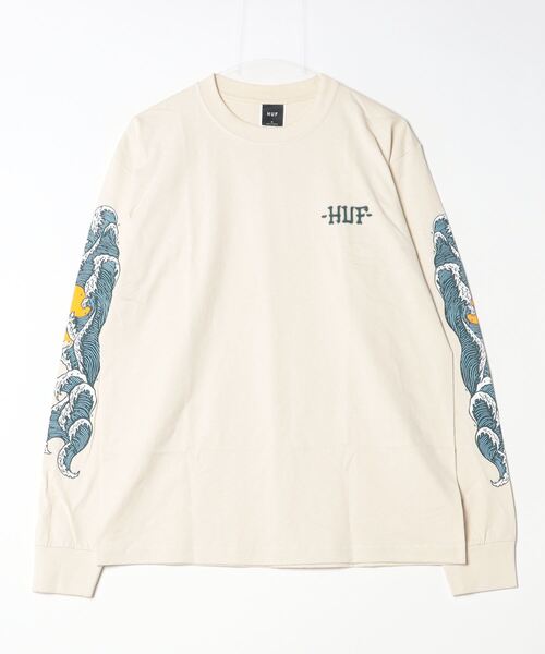 HUF(ハフ)の「【HUF】ハフ ROGUE WAVE L/S TEE ロングスリーブTシャツ TS02098(Tシャツ/カットソー・メンズ・ブラック/クリーム・S/M/L/XL)」の16枚目の写真