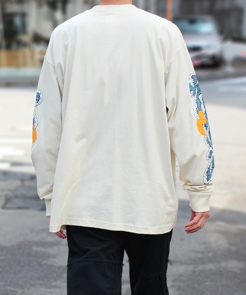 HUF(ハフ)の「【HUF】ハフ ROGUE WAVE L/S TEE ロングスリーブTシャツ TS02098(Tシャツ/カットソー・メンズ・ブラック/クリーム・S/M/L/XL)」の18枚目の写真