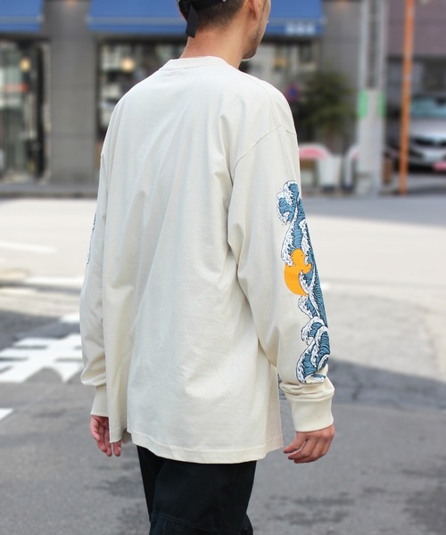 HUF(ハフ)の「【HUF】ハフ ROGUE WAVE L/S TEE ロングスリーブTシャツ TS02098(Tシャツ/カットソー・メンズ・ブラック/クリーム・S/M/L/XL)」の20枚目の写真