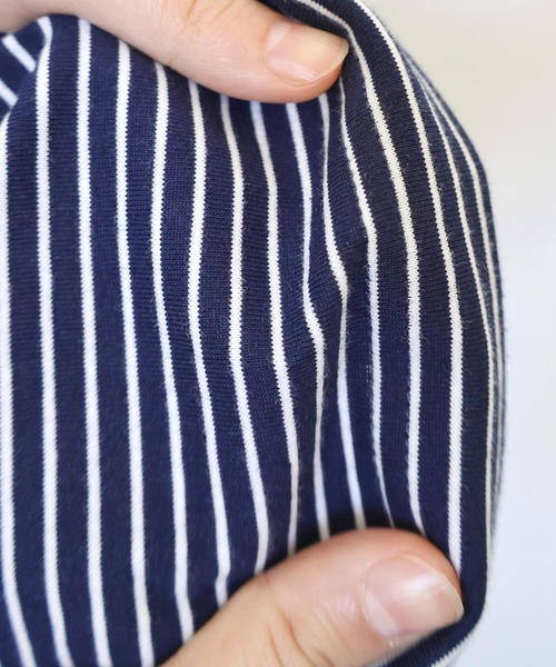ANME(アンメ)の「【新サイズ追加】ANMEエンブロイダリーロゴボーダー半袖Tシャツ(Tシャツ/カットソー・レディース・ブラック/ネイビー/オフホワイト・M/L/XL/XXL/S)」の20枚目の写真