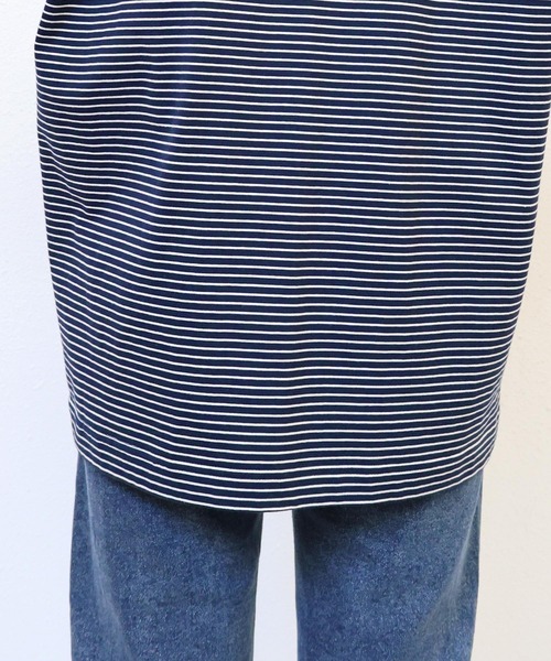 ANME(アンメ)の「【新サイズ追加】ANMEエンブロイダリーロゴボーダー半袖Tシャツ(Tシャツ/カットソー・レディース・ブラック/ネイビー/オフホワイト・M/L/XL/XXL/S)」の19枚目の写真