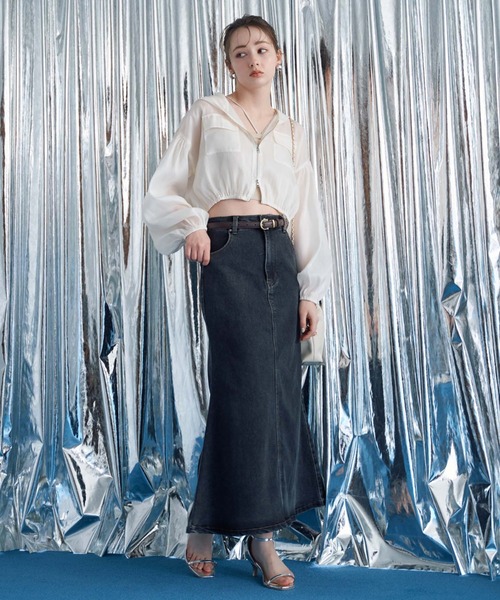 archives（アルシーヴ）の「シアーショートフーディー（その他アウター・レディース・ピンク/アイボリー/ブラック・MEDIUM）」の13枚目の写真