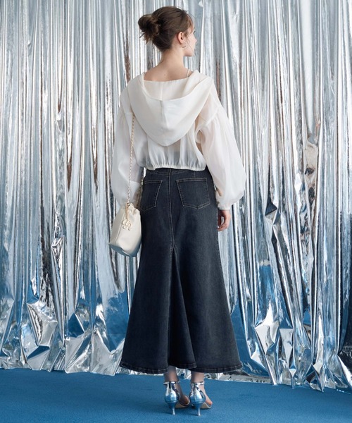 archives（アルシーヴ）の「シアーショートフーディー（その他アウター・レディース・ピンク/アイボリー/ブラック・MEDIUM）」の15枚目の写真