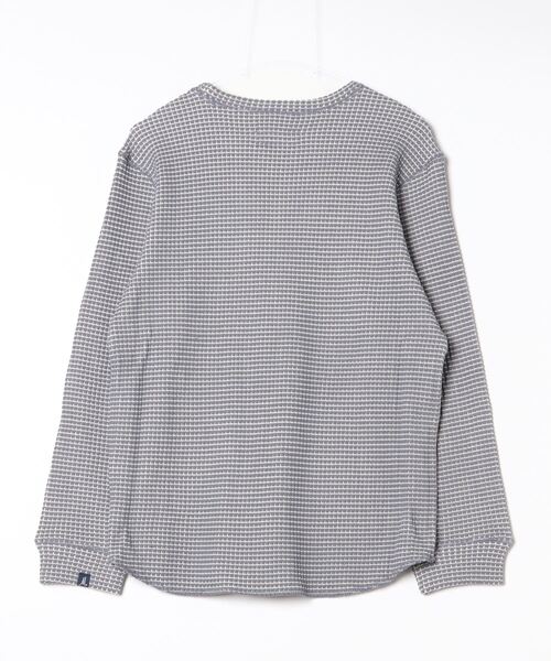 many men many mind(メニーメンメニーマインド)の「ビッグワッフルロングスリーブクルーネック(Tシャツ/カットソー・メンズ・ベージュ/ネイビー/グレー・M/L)」の7枚目の写真
