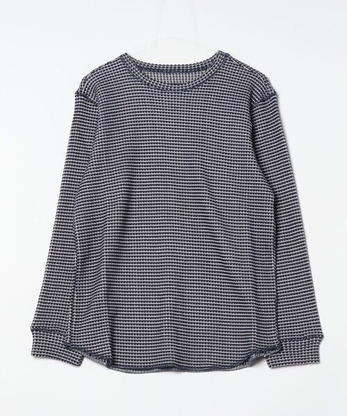 many men many mind(メニーメンメニーマインド)の「ビッグワッフルロングスリーブクルーネック(Tシャツ/カットソー・メンズ・ベージュ/ネイビー/グレー・M/L)」の12枚目の写真