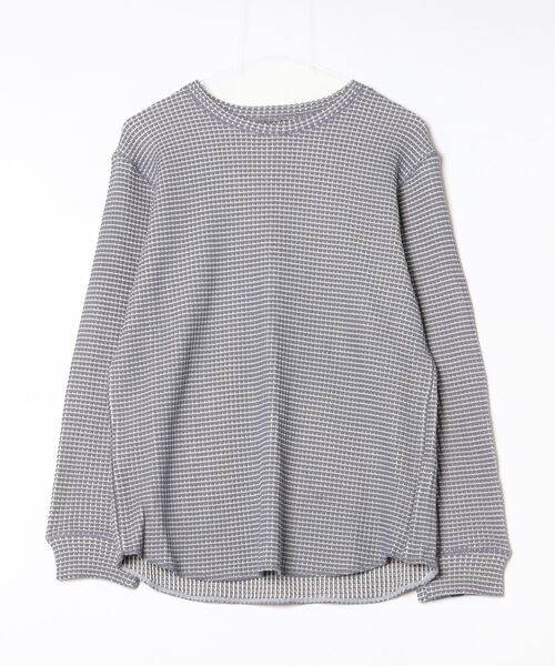 many men many mind(メニーメンメニーマインド)の「ビッグワッフルロングスリーブクルーネック(Tシャツ/カットソー・メンズ・ベージュ/ネイビー/グレー・M/L)」の11枚目の写真