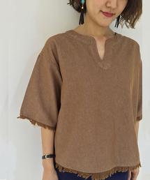 Kastane | スキッパーフリンジトップス(シャツ/ブラウス)