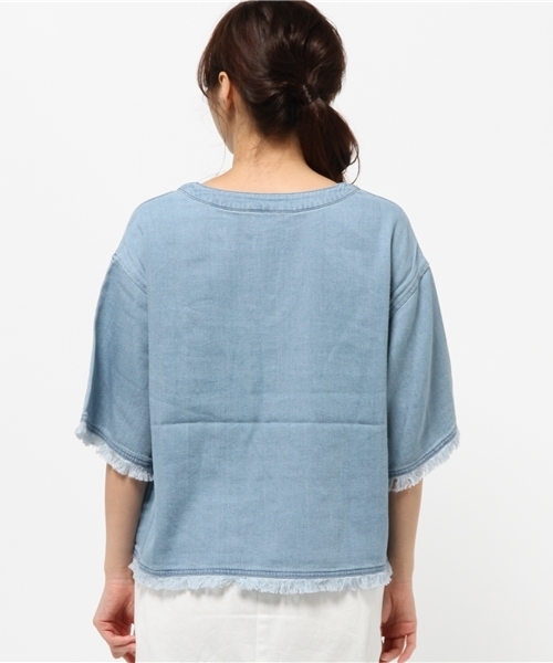 Kastane（カスタネ）の「スキッパーフリンジトップス（シャツ/ブラウス・レディース・キャメル/ベージュ/インディゴブルー・FREE）」の11枚目の写真