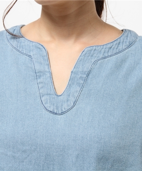 Kastane（カスタネ）の「スキッパーフリンジトップス（シャツ/ブラウス・レディース・キャメル/ベージュ/インディゴブルー・FREE）」の12枚目の写真