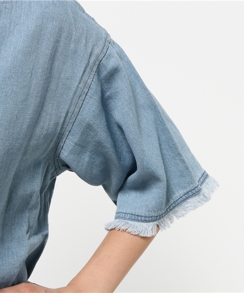 Kastane（カスタネ）の「スキッパーフリンジトップス（シャツ/ブラウス・レディース・キャメル/ベージュ/インディゴブルー・FREE）」の13枚目の写真