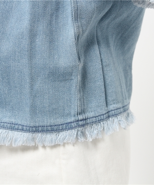 Kastane（カスタネ）の「スキッパーフリンジトップス（シャツ/ブラウス・レディース・キャメル/ベージュ/インディゴブルー・FREE）」の14枚目の写真