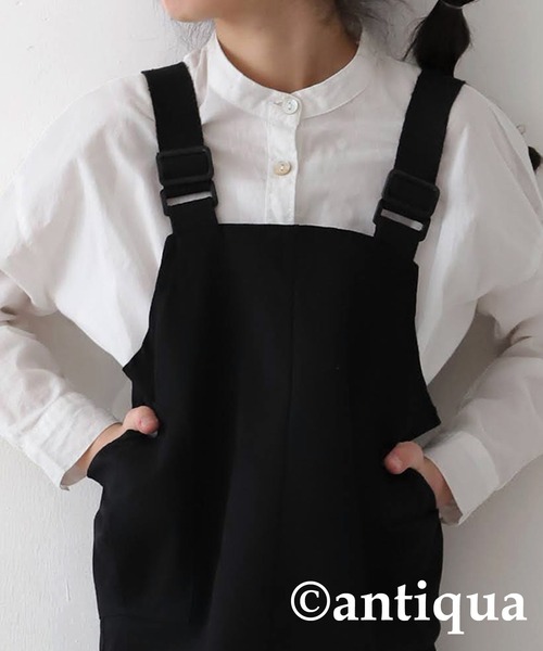 antiqua(アンティカ)の「ジャンバースカート(ジャンパースカート・キッズ・カーキ/ブラック・FREE)」の14枚目の写真