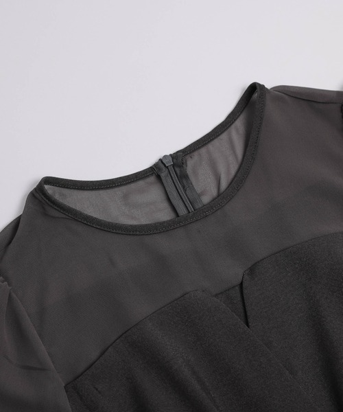 SUGAR BISKET（シュガービスケット）の「シフォンスリーブワンピース（ワンピース・レディース・チャコール/ブラック/ブラック系その他・M/L）」の15枚目の写真