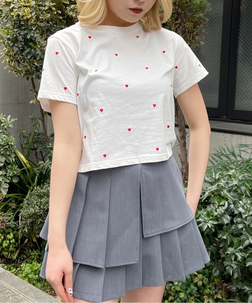 one way（ワンウェイ）の「【サイズ展開あり】ハートまみれTシャツ（Tシャツ/カットソー・レディース・ホワイト×ブラック/ブラック/ホワイト×ピンク/ホワイト×レッド/ホワイト×ブルー・FREE/MEDIUM）」の17枚目の写真