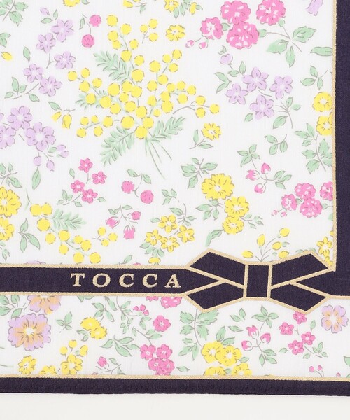 TOCCA（トッカ）の「DANCING MIMOSA HANDKERCHIEF ハンカチ（ハンカチ/ハンドタオル・レディース・イエロー系/スカイブルー系/ホワイト系・F）」の4枚目の写真