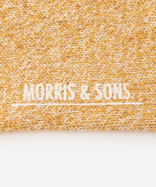 Morris & Sons(モリスアンドサンズ)の「MORRIS & SONS | シルクコットン リブソックス MEN(ソックス/靴下・メンズ・アイボリー/ライトグレー/オレンジ・MENS)」の5枚目の写真
