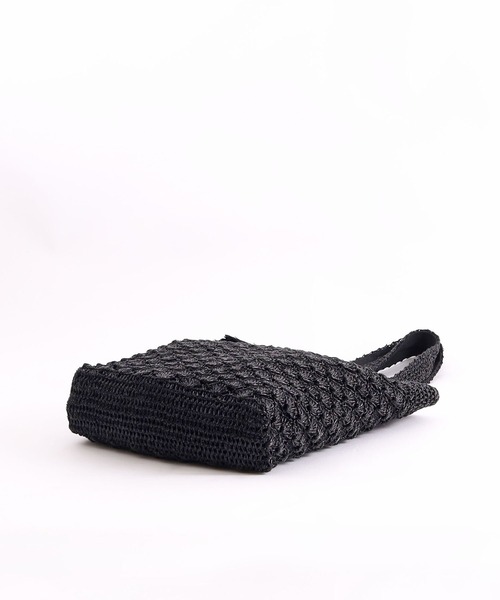 COOCO(クーコ)の「メタリック柄編みトートバッグ/A4対応(かごバッグ・レディース・ゴールド/ブルー/シルバー/ブラック/オレンジ/マルチ・9)」の10枚目の写真
