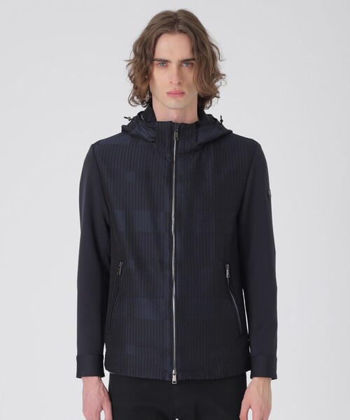 【新品未使用】BLACK LABEL CRESTBRIDGEジップパーカー/LL セール】サッカーシャドークレストブリッジチェックハイブリッド