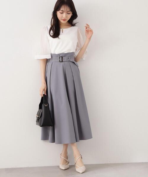 PROPORTION BODY DRESSING（プロポーションボディドレッシング）の「シアーフレアスリーブブラウス / 1214110401（シャツ/ブラウス・レディース・ネイビー/ホワイト系その他/ピンク・SMALL/MEDIUM）」の16枚目の写真