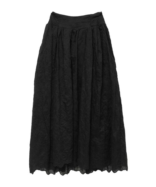 CALNAMUR（カルナムール）の「FLOWER EMBROIDERY VOLUME SK（スカート・レディース・ブラック/ホワイト・FREE）」の2枚目の写真