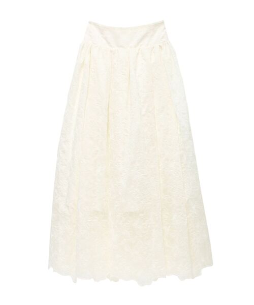 CALNAMUR（カルナムール）の「FLOWER EMBROIDERY VOLUME SK（スカート・レディース・ブラック/ホワイト・FREE）」の16枚目の写真