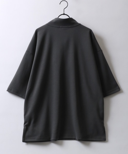 SITRY（シトリー）の「Rose Embroidery Punch the dough Half Zip Shirt/ポンチ オーバーサイズ 薔薇 ワンポイント刺繍 ハーフジップ 半袖Tシャツ（Tシャツ/カットソー・メンズ・ホワイト/チャコール/ブラック・L/M）」の7枚目の写真