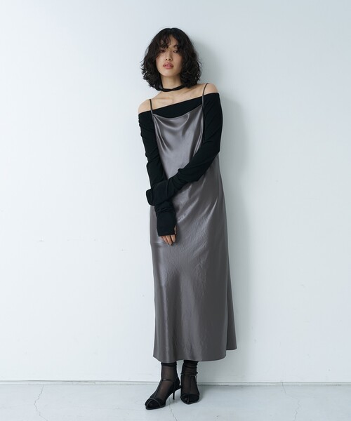 CODE A(コードエー)の「◆sensual cami dress(ワンピース・レディース・ホワイト/グレー/ブラック・00)」の4枚目の写真