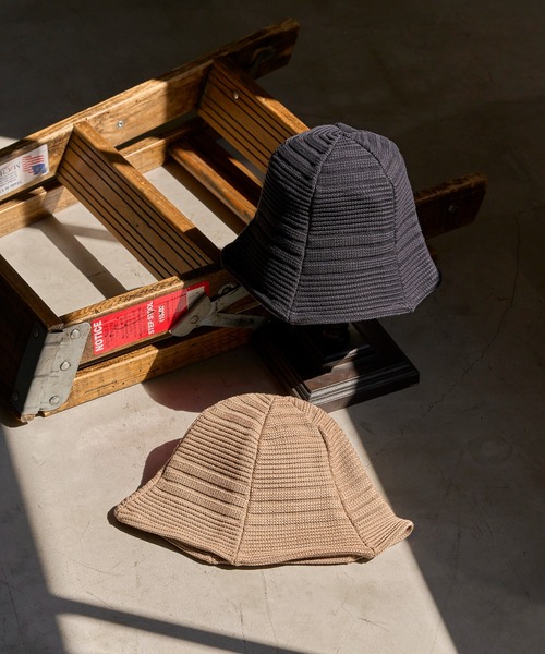 Mighty Shine（マイティシャイン）の「Knit Tulip Hat（ハット・メンズ・ベージュ/チャコールグレー・FREE）」の3枚目の写真