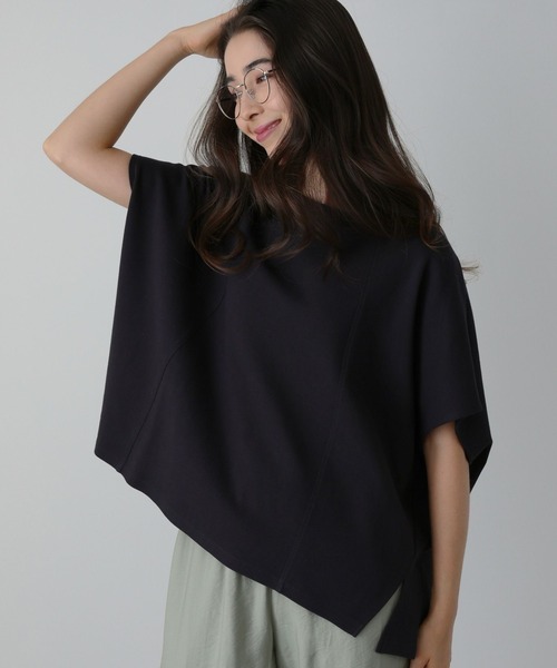 saloon（サルーン）の「SALOON(サルーン)/　ドルマン　ルーズ　Ｔシャツ（Tシャツ/カットソー・レディース・ブラック/ホワイト/ライトブルー・FREE）」の3枚目の写真