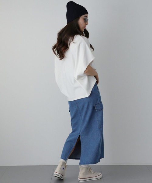 saloon（サルーン）の「SALOON(サルーン)/　ドルマン　ルーズ　Ｔシャツ（Tシャツ/カットソー・レディース・ブラック/ホワイト/ライトブルー・FREE）」の11枚目の写真