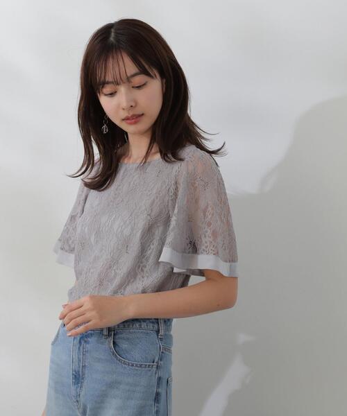 PROPORTION BODY DRESSING（プロポーションボディドレッシング）の「レースブラウス / 1214110506（シャツ/ブラウス・レディース・ネイビー/ホワイト系その他/グレー・SMALL/MEDIUM）」の6枚目の写真