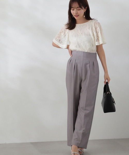 PROPORTION BODY DRESSING（プロポーションボディドレッシング）の「レースブラウス / 1214110506（シャツ/ブラウス・レディース・ネイビー/ホワイト系その他/グレー・SMALL/MEDIUM）」の13枚目の写真