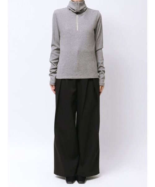 ELENDEEK（エレンディーク）の「ハーフジップカットソー（Tシャツ/カットソー・レディース・ブラック/グレー/オフホワイト・FREE）」の9枚目の写真