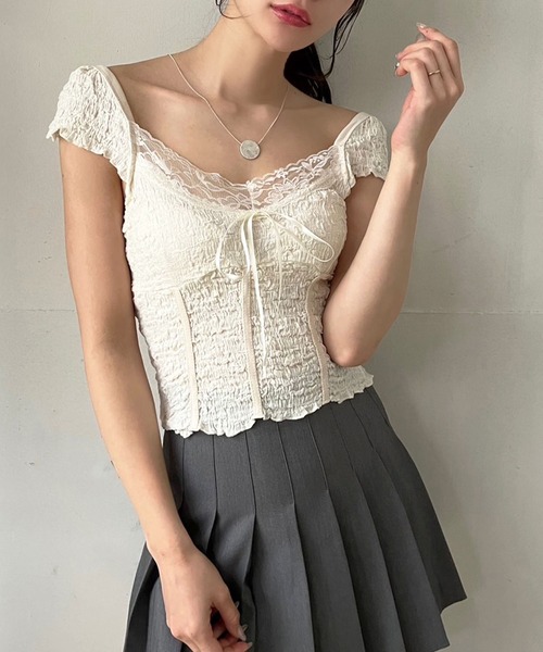 コルセットデザインカットトップス(新品　未使用) コルセットデザインカットトップス SNIDEL - メルカリ