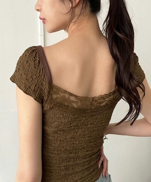 FETEエリザコルセットトップス SLY（スライ）の「【限定展開】METALIC FRONT ZIP CORSET