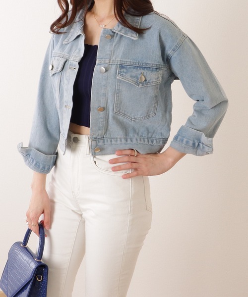 DKNY jeansデニムペプラムライダースジャケットグレーM sizeGジャン