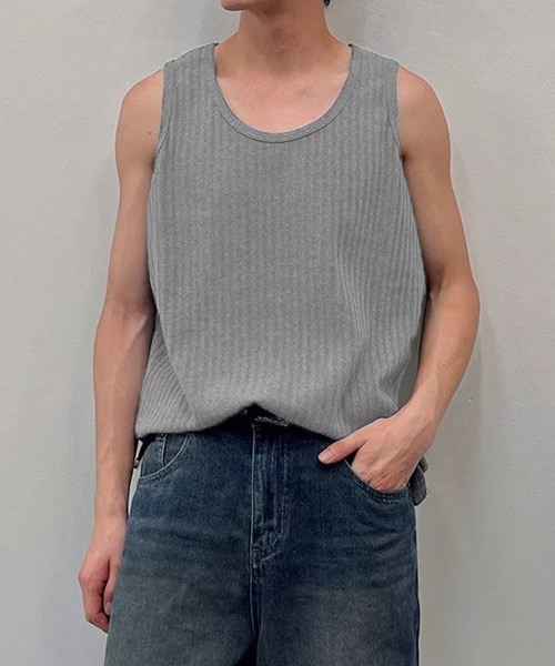Ressaca(レサーカ)の「ルーズレイヤードタンクトップ(タンクトップ・メンズ・ホワイト/ブラック/グレー・L/XL/XXL/M)」の3枚目の写真