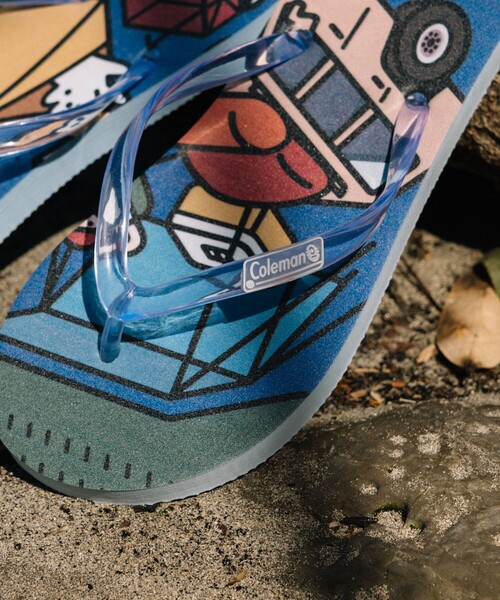 COLEMAN（コールマン）の「Coleman/コールマン Coleman×matsui×FREAK'S STORE 別注 コールマン ビーチサンダル（サンダル・メンズ・グリーン/イエロー・SMALL/MEDIUM/LARGE）」の13枚目の写真