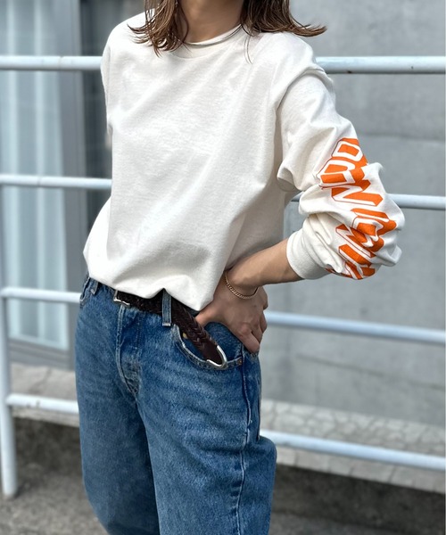 mi via loca(ミヴィアロカ)の「GILDAN OHHH NOOO NOOO 袖ロゴロンT 【PT NO. MVL035】(Tシャツ/カットソー・レディース・オフホワイト/ブラック/ナチュラル・MEDIUM/X-LARGE)」の16枚目の写真