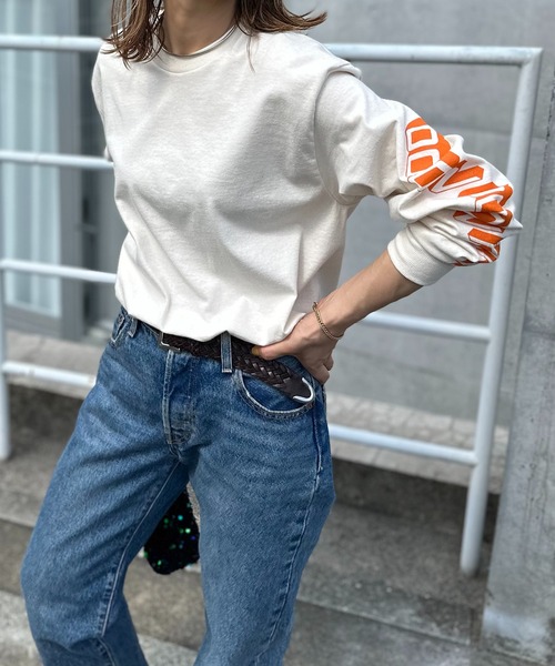 mi via loca(ミヴィアロカ)の「GILDAN OHHH NOOO NOOO 袖ロゴロンT 【PT NO. MVL035】(Tシャツ/カットソー・レディース・オフホワイト/ブラック/ナチュラル・MEDIUM/X-LARGE)」の15枚目の写真