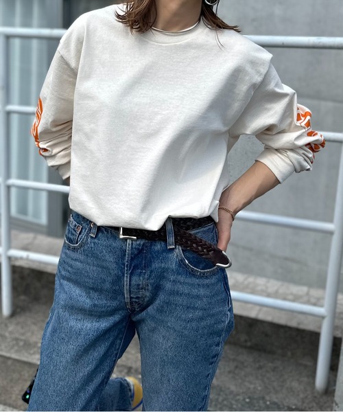 mi via loca(ミヴィアロカ)の「GILDAN OHHH NOOO NOOO 袖ロゴロンT 【PT NO. MVL035】(Tシャツ/カットソー・レディース・オフホワイト/ブラック/ナチュラル・MEDIUM/X-LARGE)」の14枚目の写真