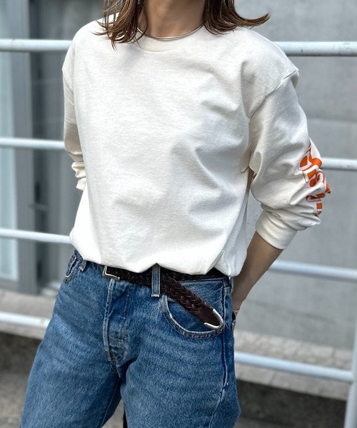 mi via loca(ミヴィアロカ)の「GILDAN OHHH NOOO NOOO 袖ロゴロンT 【PT NO. MVL035】(Tシャツ/カットソー・レディース・オフホワイト/ブラック/ナチュラル・MEDIUM/X-LARGE)」の13枚目の写真