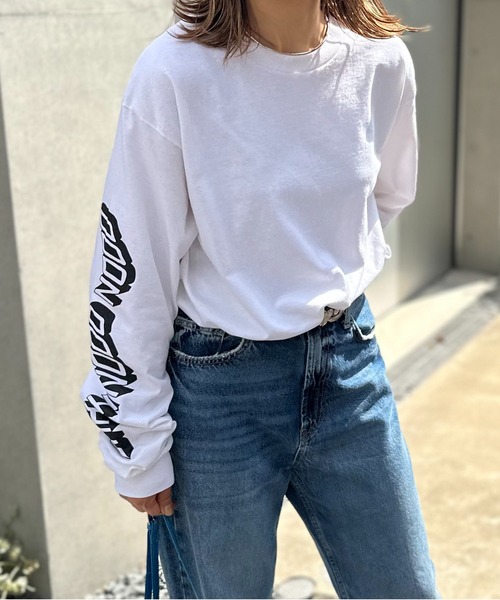 mi via loca(ミヴィアロカ)の「GILDAN OHHH NOOO NOOO 袖ロゴロンT 【PT NO. MVL035】(Tシャツ/カットソー・レディース・オフホワイト/ブラック/ナチュラル・MEDIUM/X-LARGE)」の9枚目の写真