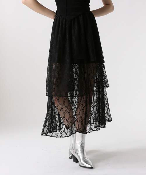 FOREVER 21（フォーエバー トゥエンティーワン）の「【2024SS】イレヘムレーススカート（スカート・レディース・オフホワイト/ブラック・FREE）」の21枚目の写真