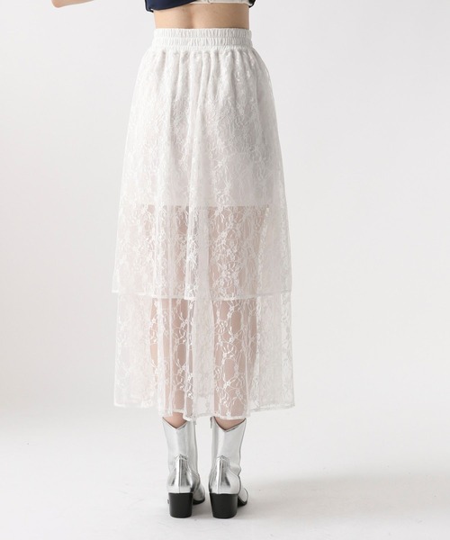FOREVER 21（フォーエバー トゥエンティーワン）の「【2024SS】イレヘムレーススカート（スカート・レディース・オフホワイト/ブラック・FREE）」の10枚目の写真