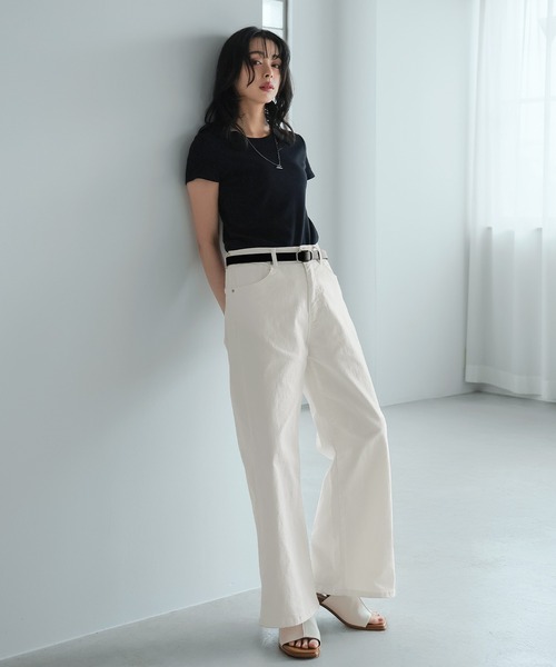 itto...(イット)の「【速乾・接触冷感・UVカット】クーリッシュデニムワイドパンツ(デニムパンツ・レディース・サックスブルー/ネイビー・XL/L/M)」の21枚目の写真