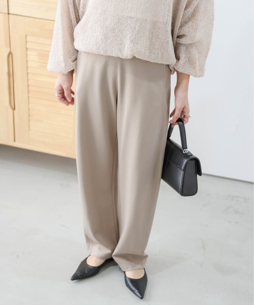 La-gemme（ラジェム）の「ポンチカーヴィパンツ（その他パンツ・レディース・グレー/アイボリー/ブラック/ブラウン/ネイビー/ベージュ・M/L）」の5枚目の写真